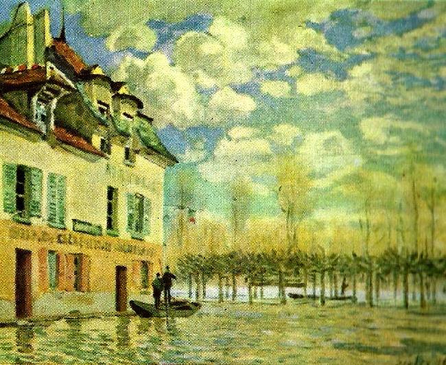Alfred Sisley oversvamning i port oil painting image